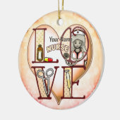Krankenschwester Liebe Keramik Ornament (Links)