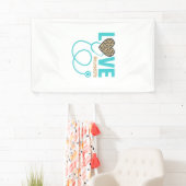 Krankenschwester Liebe Leopard Stethoskop Vektor D Banner (Insitu)