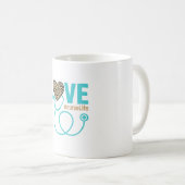 Krankenschwester Liebe Leopard Stethoskop Vektor D Kaffeetasse (VorderseiteRechts)
