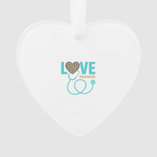 Krankenschwester Liebe Leopard Stethoskop Vektor D Ornament