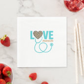 Krankenschwester Liebe Leopard Stethoskop Vektor D Serviette (Beispiel)