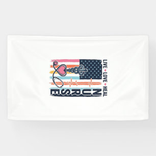 Krankenschwester Live Liebe Heilen Patriotisches V Banner