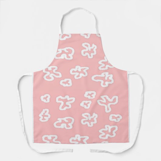 Krankenschwester-Logo-Küchen-Pflege Rosa Blüten Schürze (Vorderseite)