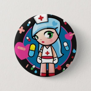 Krankenschwester Lolita Button