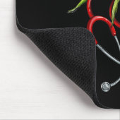 Krankenschwester Lustig Frohe Weihnachten Stethosk Mousepad (Ecke)