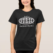 Krankenschwester-lustiger Ausdruck Tri-Blend Shirt (Vorderseite)