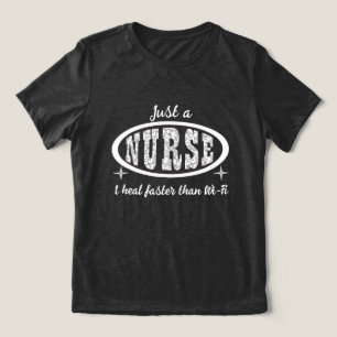 Krankenschwester-lustiger Ausdruck Tri-Blend Shirt