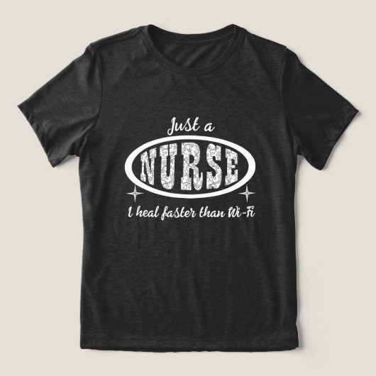 Krankenschwester-lustiger Ausdruck Tri-Blend Shirt (Design Vorderseite)