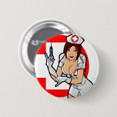 KRANKENSCHWESTER-MÄDCHEN-KNOPF BUTTON (Vorne & Hinten)