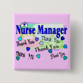 Krankenschwester-Manager DANKEN IHNEN Button (Vorderseite)