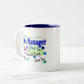 Krankenschwester-Manager DANKEN IHNEN Zweifarbige Tasse (Vorderseite Links)