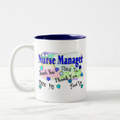 Krankenschwester-Manager DANKEN IHNEN Zweifarbige Tasse (Links)