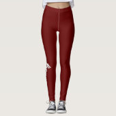 Krankenschwester Medical Caduceus Symbol Dunkelrot Leggings (Vorderseite)