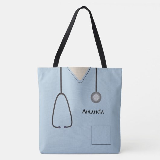 Krankenschwester Medical Scrubs Light Blue AOPLT Tasche (Vorderseite)