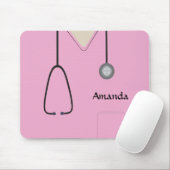 Krankenschwester Medizin Scrubs Rosa Mousepad (Mit Mouse)