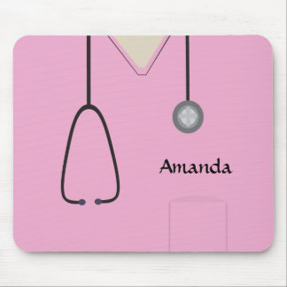 Krankenschwester Medizin Scrubs Rosa Mousepad