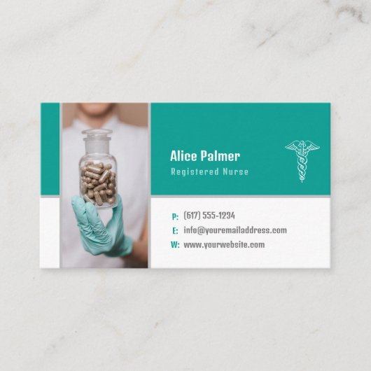 Krankenschwester | Medizinisch Beruflich Visitenkarte (Vorderseite)