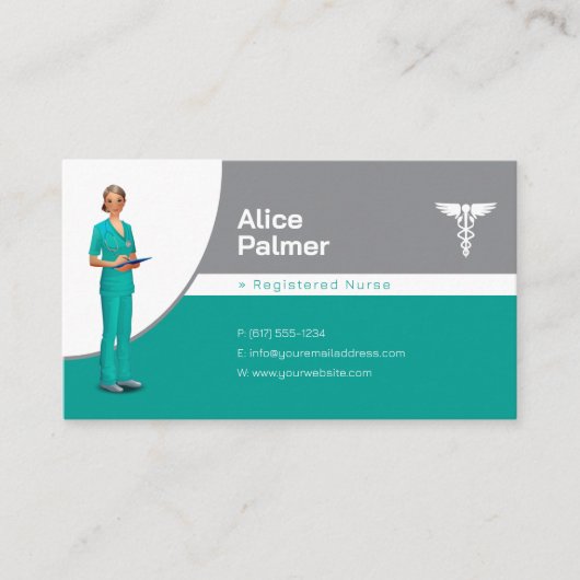 Krankenschwester | Medizinisch Beruflich Visitenkarte (Vorderseite)