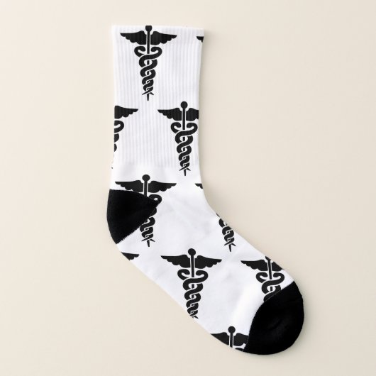 Krankenschwester-medizinisches Logo Socken (Links - Innen)