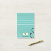 Krankenschwester-medizinisches Post-it Klebezettel (Auf Schreibtisch)