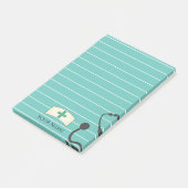 Krankenschwester-medizinisches Post-it Klebezettel (angewinkelt)