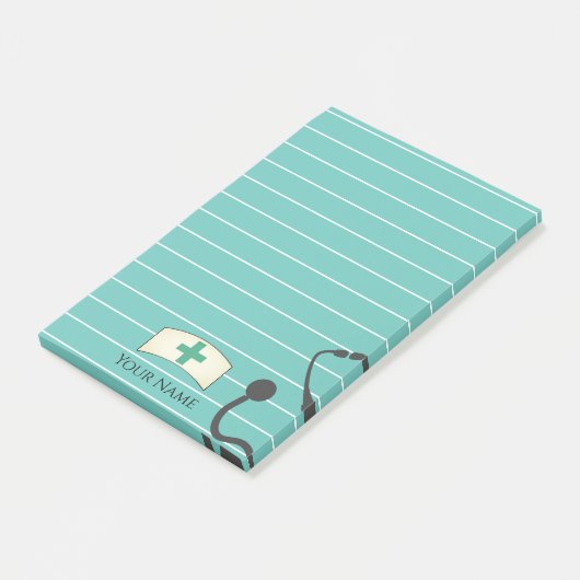 Krankenschwester-medizinisches Post-it Klebezettel (angewinkelt)