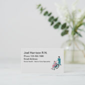 Krankenschwester-medizinisches Thema Visitenkarte (Stehend Vorderseite)