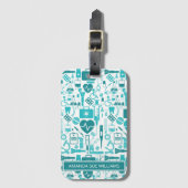 Krankenschwester/Medizinstudentin - Name/Monogramm Gepäckanhänger (Vorderseite Vertikal)