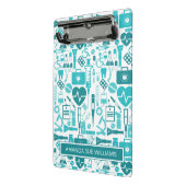 Krankenschwester/Medizinstudentin - Name/Monogramm Mini Klemmbrett (Gewinkelt2)