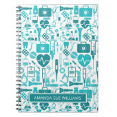 Krankenschwester/Medizinstudentin - Name/Monogramm Notizblock (Vorderseite)