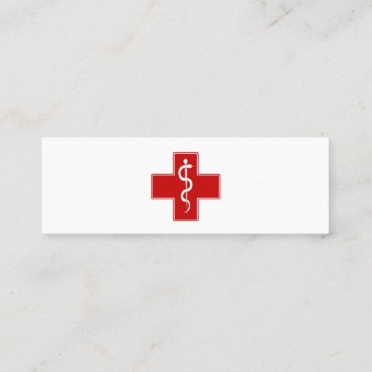 Krankenschwester Mini Visitenkarte (Rückseite)