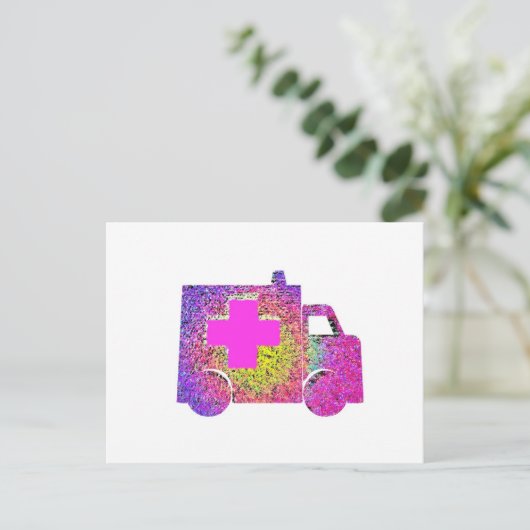 Krankenschwester mit Akzent Postkarte (Stehend Vorderseite)