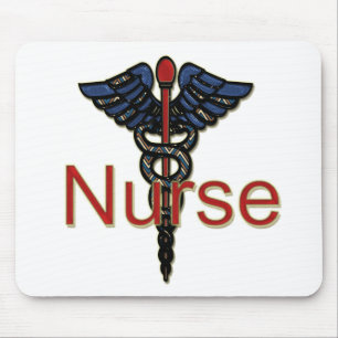 Krankenschwester mit Caduceus Mousepad
