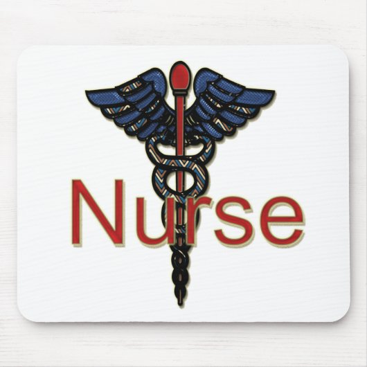 Krankenschwester mit Caduceus Mousepad (Vorne)