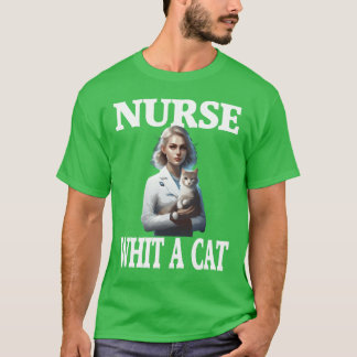Krankenschwester mit einem CatBeautiful Cat Design T-Shirt