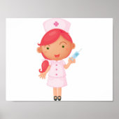 Krankenschwester mit einem Nadelkissen Poster (Vorne)