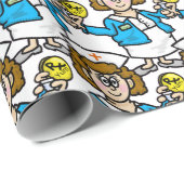 Krankenschwester mit einem Yummy Pill Gift Wrap Geschenkpapier (Rolleneckpunkt)