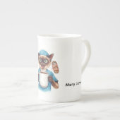 Krankenschwester mit einer Tasse Kaffee (Vorderseite Rechts)