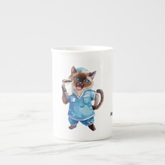 Krankenschwester mit einer Tasse Kaffee (Vorderseite)