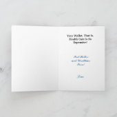 Krankenschwester mit flüssiger Medizin erhalten Karte (Innenseite)