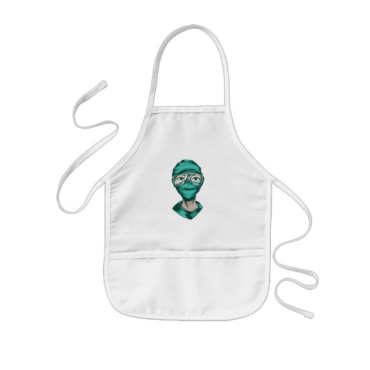 Krankenschwester mit Gesichtsmaske Kinderschürze (Vorne)