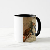 Krankenschwester mit goldenem Retriever 1917 Tasse (VorderseiteRechts)