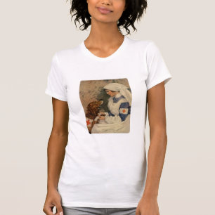 Krankenschwester mit goldenem Retriever Vintages T-Shirt