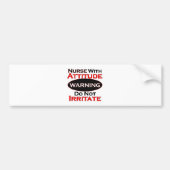 Krankenschwester mit Haltung Autoaufkleber (Vorne)
