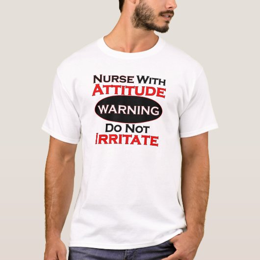 Krankenschwester mit Haltung T-Shirt (Vorderseite)