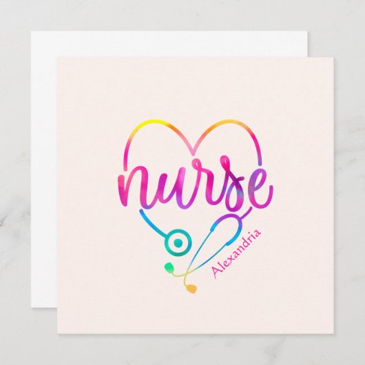 "Krankenschwester" mit Herz-Shaped Stethoscope (Vorne/Hinten)