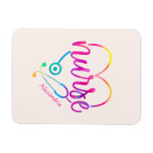 "Krankenschwester" mit Herz-Shaped Stethoscope Magnet (Horizontal)