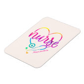 "Krankenschwester" mit Herz-Shaped Stethoscope Magnet (Linke Seite)