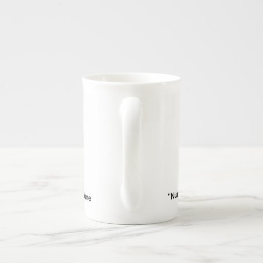 Krankenschwester mit Kaffeepause Porzellantasse (Rückseite)