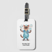 Krankenschwester mit lustigem Text für Katzenliebh Gepäckanhänger (Vorderseite Vertikal)